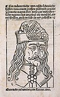 A 1491 engraving from Bamberg, Germany, depicting Dracole wayda