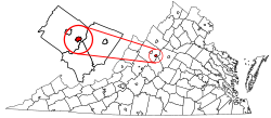 Location of Waynesboro, Virginia