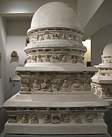 Small stupa decorated with Buddhas, Tapa Kalan, 4th-5th century CE