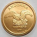 Die gemeinsame Vorderseite der 1-Euro-Münze