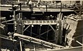Behelfsbrücke für die Straßenbahn beim Bau des neuen Westbahnhofs (1950)