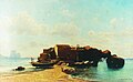 Little harbour. Capri. 1855. Private collection