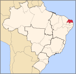 Location of Rio Grande do Norte in Brazil