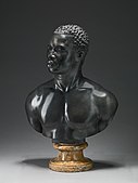 Bust of a Man[5] from the studio of Francis Harwood (black limestone, c. 1758)