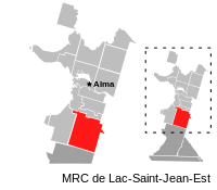 Location of Hébertville