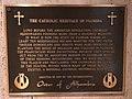 Catholic Heritage of Florida Plaque in Cathedral-Basilica located in narthex