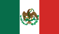 1823–1836 First flag of the Mexican Republic, flown over soil claimed by Mexico until the Texas Revolution