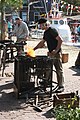 Iron forging for making ornamental work. Exhibition 2008 (Fishermen days, Visserij Dagen)
