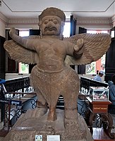 Garuda in Koh Ker style. Made of sandstone, statue is from 10th century (Angkor period).