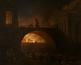 The Fire of Rome (ca. 1771), 75.5 x 93 cm., Musée d'art moderne André Malraux