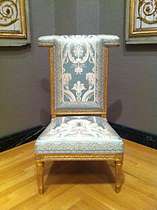 Chaise Voyeause for card playing by Jean-Baptiste-Claude Sené (1787), Museum of Fine Arts, Boston