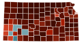 Image 28Map of counties in Kansas by racial plurality, per the 2020 U.S. census Legend Non-Hispanic White   30–40%   50–60%   60–70%   70–80%   80–90%   90%+ Hispanic or Latino   50–60%   60–70% (from Kansas)