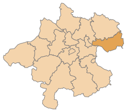 Lage des Bezirks Bezirk Perg im Bundesland Oberösterreich (anklickbare Karte)