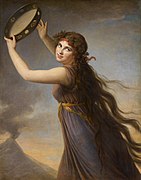 Emma Hamilton as a Bacchante, 1792. Lady Lever Art Gallery.