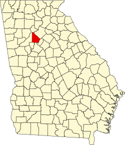 Karte von DeKalb County innerhalb von Georgia