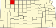 Map of Kansas highlighting Decatur County