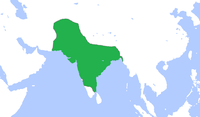 Mughal Empire at its largest spread during the late 17th to early 18th centuries; where lakhori bricks became popular since Shah Jahan's reign.