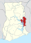 Location of Oti Region in Ghana