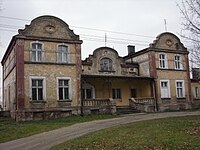 Ruined Opaliński Palace in Białężyce
