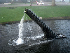 Archimedes' screw as a form of art by Tony Cragg at 's-Hertogenbosch in the Netherlands