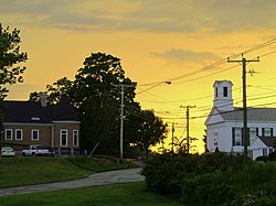 Bill Library and the Ledyard Congregational Church in Ledyard Center