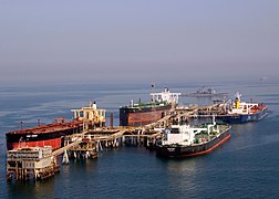 Tankers at the Basra Oil Terminal.