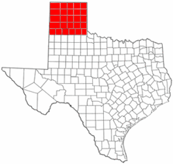 Map of the Texas Panhandle