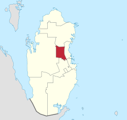 Map of Qatar with Umm Salal highlighted