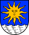 Sonnenfigur im Wappen von Sankt Gilgen