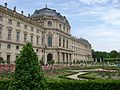 Ansicht auf die Würzburger Residenz von der Hofgartenseite aus