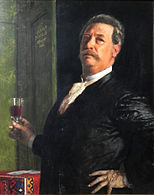 Self-portrait with the wine glass, 1885