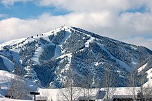 The Bald Mountain Ski Area in Ketchum during winter