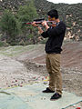 Plinking with a Ruger 10/22 rifle in Burro Canyon, Arizona, US.