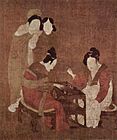 Ladies Playing Double Sixes, by Zhou Fang (730–800 AD), Tang dynasty, Chinese