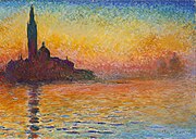 San Giorgio Maggiore at Dusk (Monet) by Monet