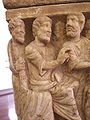 Image 17Detail of the earliest known artwork of the Trinity, the Dogmatic or Trinity Sarcophagus, c. 350 (Vatican Museums) Three similar figures, representing the Trinity, are involved in the creation of Eve, whose much smaller figure is cut off at lower right; to her right, Adam lies on the ground (from Trinity)