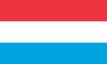The flag of Luxembourg, a simple horizontal triband.