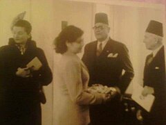 Princess Faika of Egypt with Fekry Pasha Abaza and Fouad Pasha Abaza