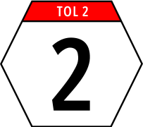 Toll route 2 in Region 2 (North Sumatra)