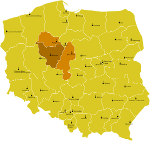 Karte der Kirchenprovinz Gniezno