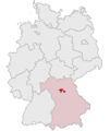 Lage des Landkreises Erlangen-Höchstadt in Deutschland