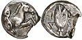 Silver hemidrachm of Thessalian League struck 470-460 BC
