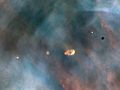 Image 2Hubble image of protoplanetary discs in the Orion Nebula, a light-years-wide stellar nursery probably very similar to the primordial nebula from which the Sun formed (from Formation and evolution of the Solar System)