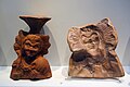 Mould of a Satyr and figure from the mould in the form of an incense burner