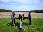 Union gun position at Malvern Hill unit of Richmond National Battlefield Park