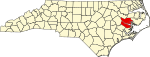 State map highlighting Beaufort County