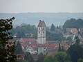 Turm der Martinskirche von Ennetach aus gesehen