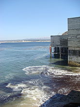 Monterey Bay seen with the old Cannery Foundations
