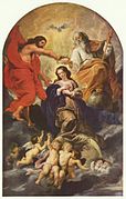 Crowning of the Virgin by Rubens, early 17th century