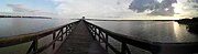 R.E. Olds Park Dock Panoramic photograph into Upper Tampa Bay